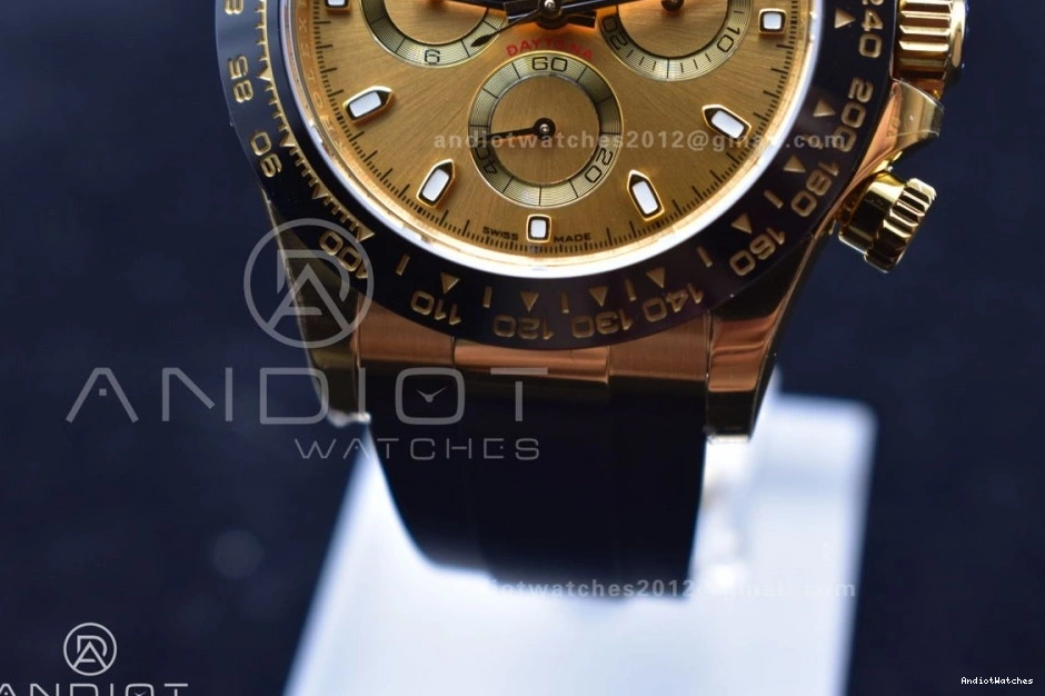 Strap SA Daytona Best Reliable YG Edition BTF on Dial Lume 1:1 116518 Rubber 764 Oysterflex 0314